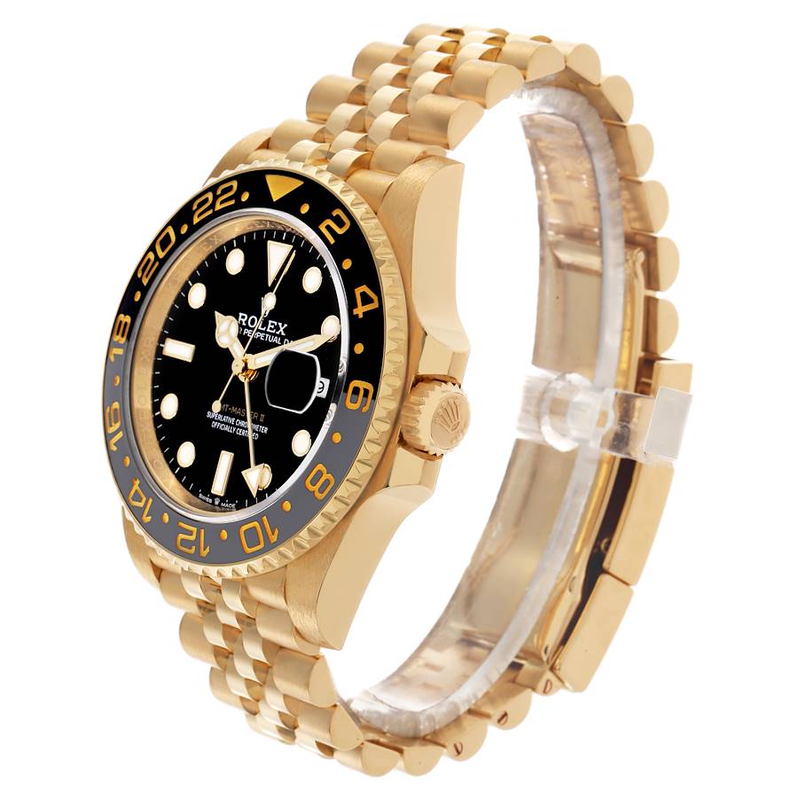Rolex GMT-Master II Yellow Gold Black Dial Jubilee 126718