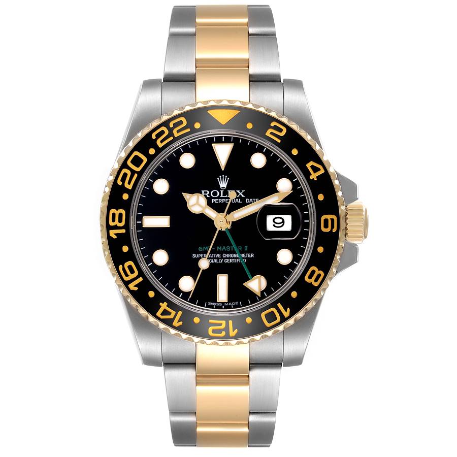 Rolex GMT-Master II Steel Yellow Gold Black Dial 116713