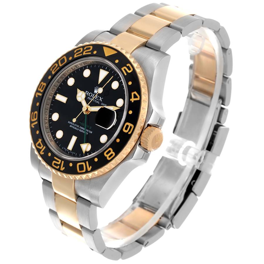 Rolex GMT-Master II Steel Yellow Gold Black Dial 116713