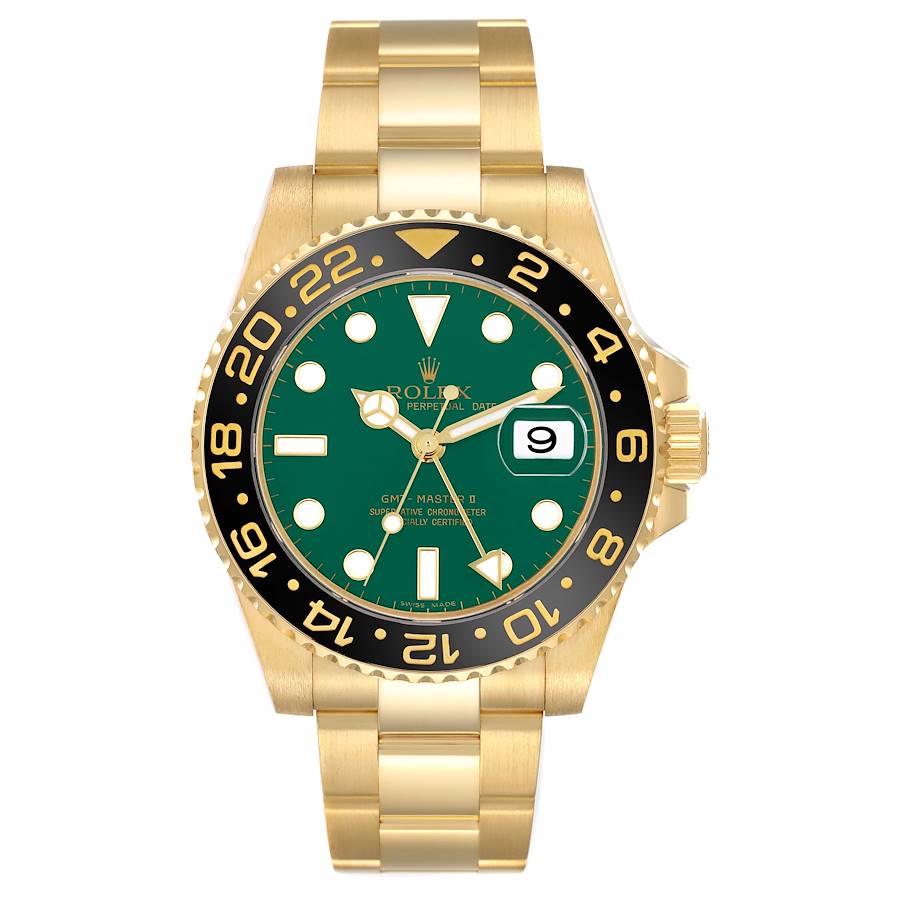 Rolex GMT-Master II Gold Green Dial 116718