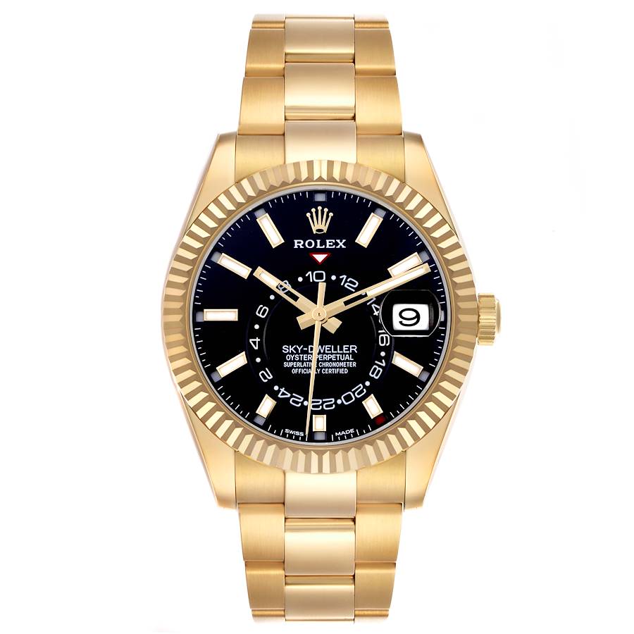 Rolex Sky Dweller Gold Black Dial 326938