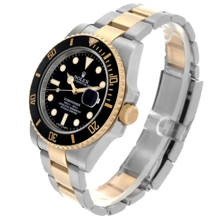 Rolex Submariner 2-Tone Steel Gold Black Dial 116613