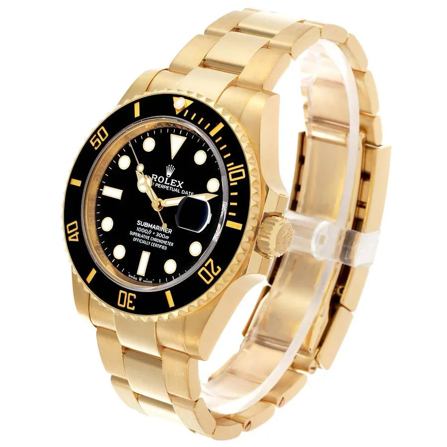 Rolex Submariner Gold Black Dial Bezel 126618