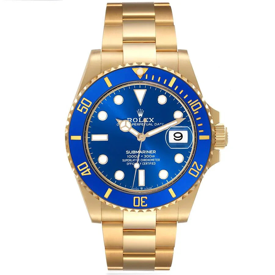 Rolex Submariner Gold Blue Dial Bezel 126618