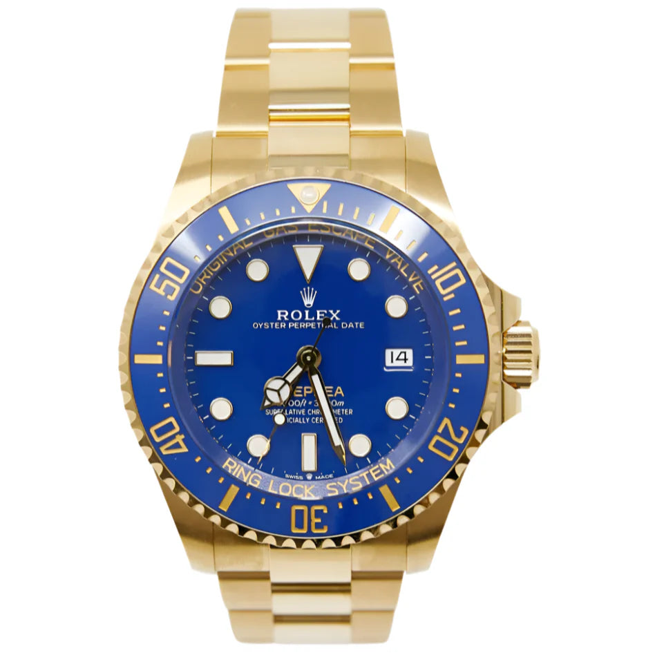 Rolex Sea-Dweller Deepsea 44mm Yellow Gold Blue Dial 136668