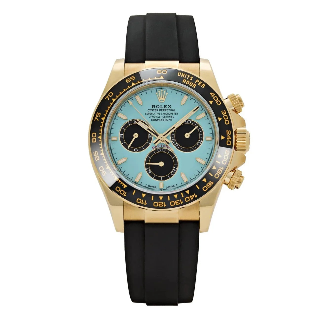 Rolex Daytona Cosmograph Gold Oysterflex Tiffany Dial 116515