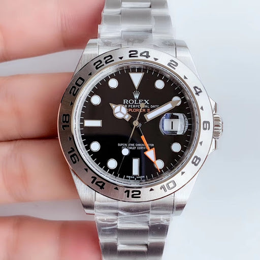 Rolex Explorer II 42 Black Dial Orange Hand Steel 216570
